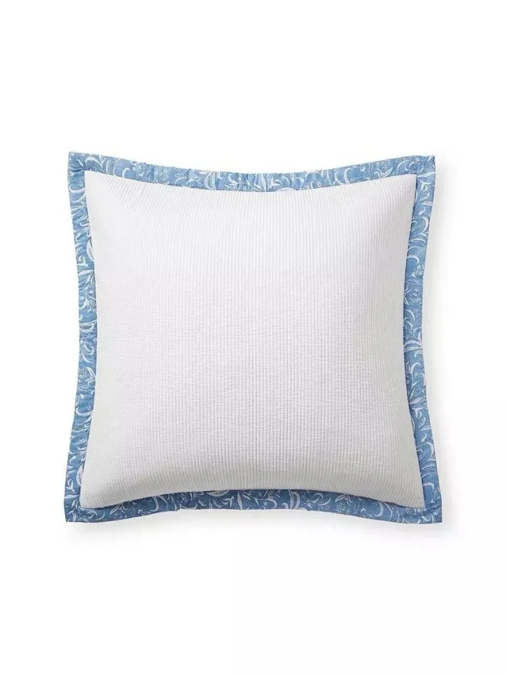NEW Serena & Lily Verona Floral Euro Pillow Shams (Set of 2)-French Blue